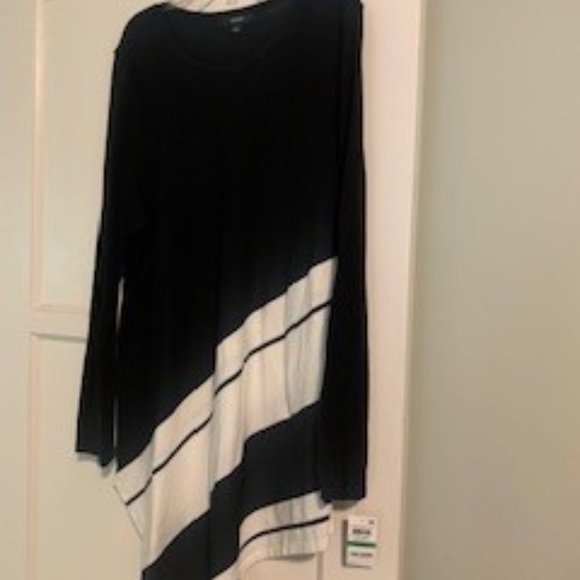 Alfani Asymmetrical Striped Sweater - Large - Picture 5 of 5